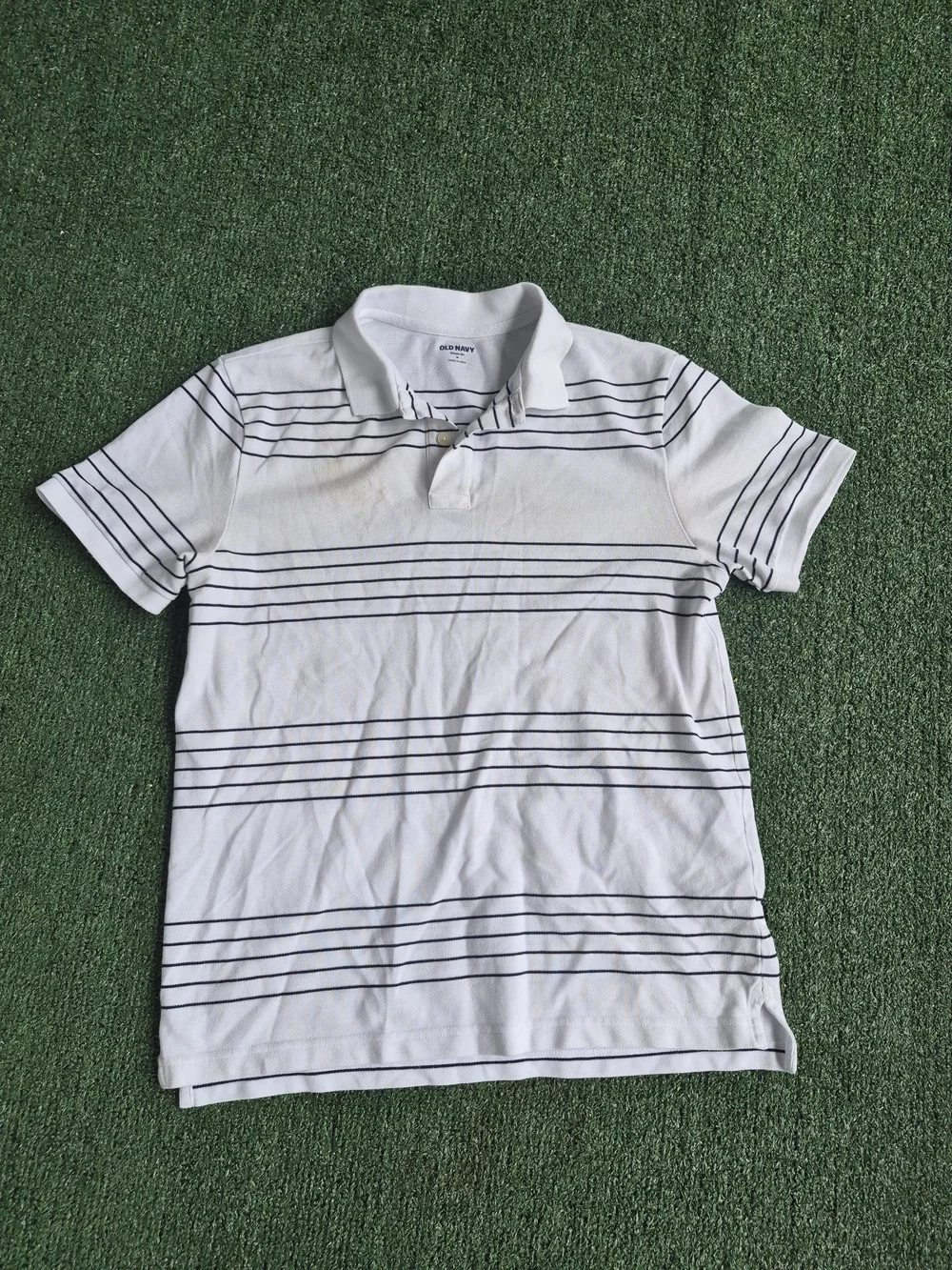 Old Navy White and Black Striped Cotton Bedding Top